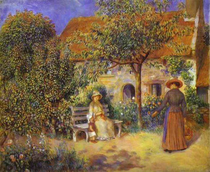 Pierre-Auguste Renoir Photo of painting Garden Scene in Britanny. France oil painting art